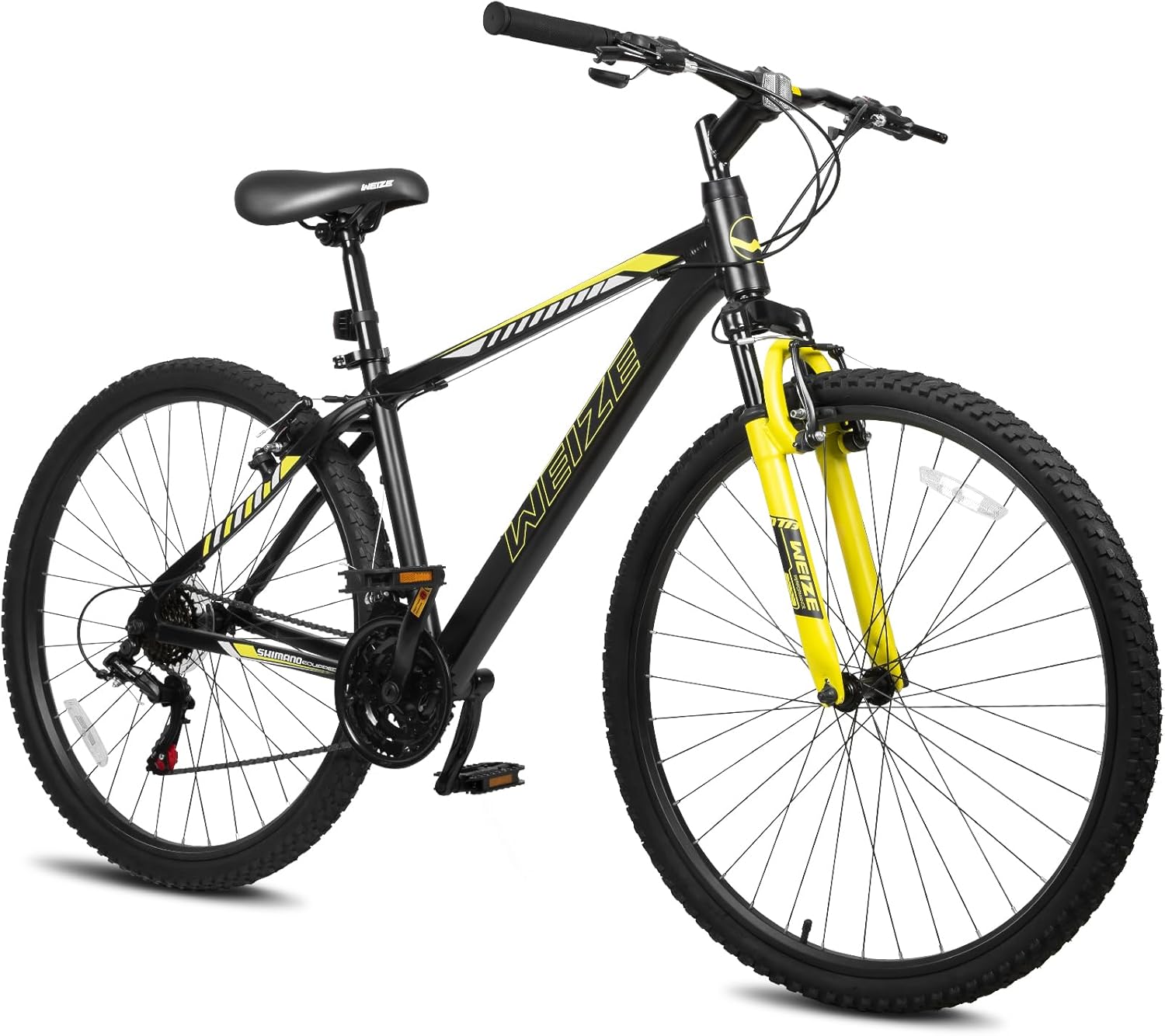 WEIZE Hardtail Mountain Bike, 29 Inch Wheels Outdoor Cycling Bike, 21-Speed Trigger Shifter, Aluminum Frame for Men and Women, Comfort Saddle, MTB Bicycle with Suspension Fork