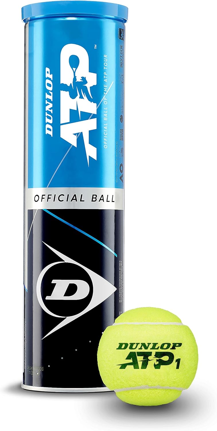DUNLOP Tennis Ball ATP - for Clay, Hard Court and Grass - professional ball