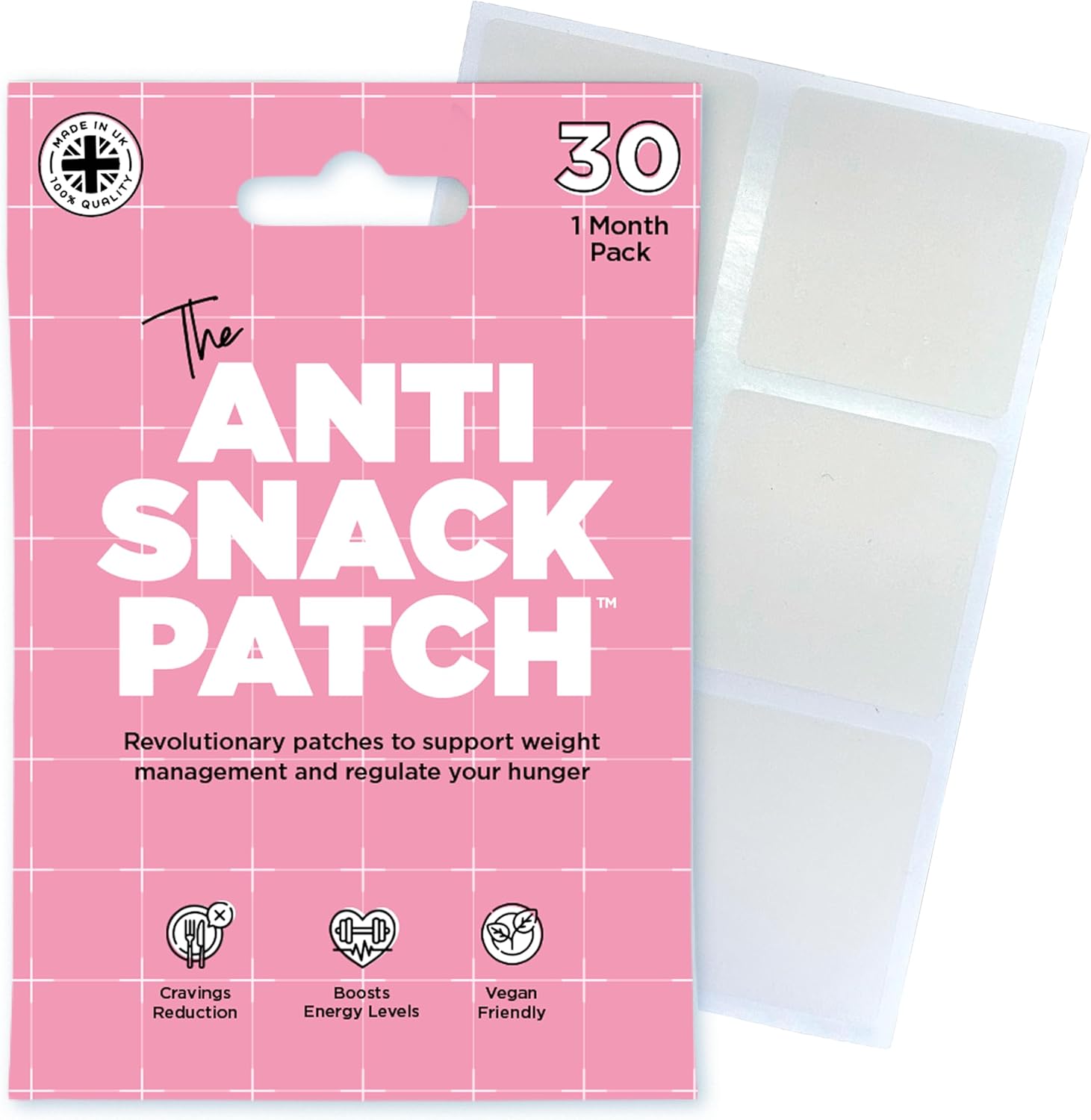Shake That Weight | Appetite Suppressant Patches | 30 Easy to Use, Vegan Patches | 100% Natural, Boosts Mood & Metabolism, Supports Healthy Shape | 1 Month Supply | Fast-Acting in 1 Hour