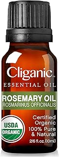 Cliganic Organic Rosemary Essential Oil, 100% Pure Natural, for Hair, Skin, Aromatherapy | Non-GMO Verified