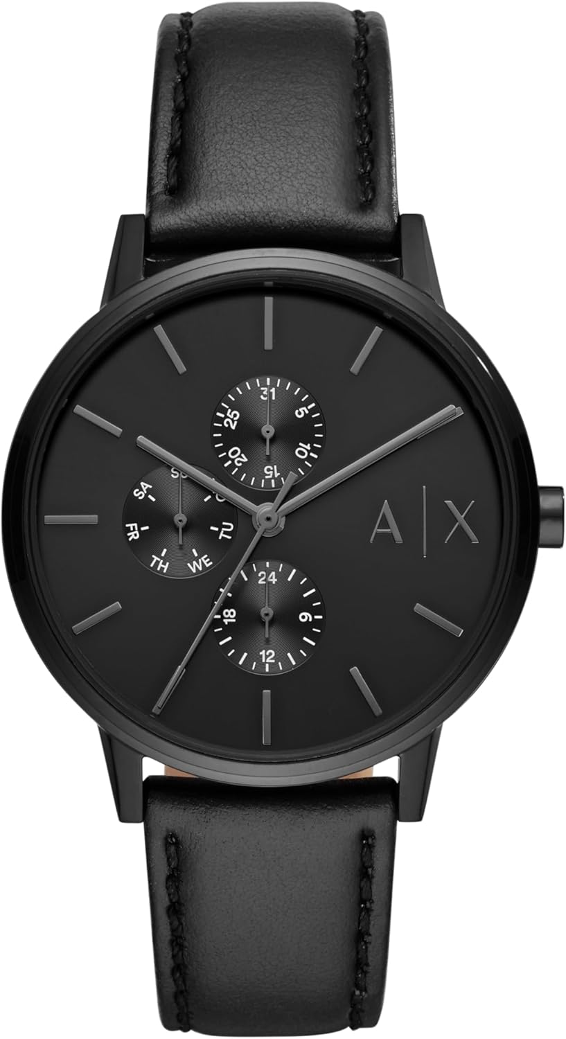 A|X Armani Exchange Men's Watch with Three-Hand Analog Display and Stainless Steel or Leather Band, Watch for Men