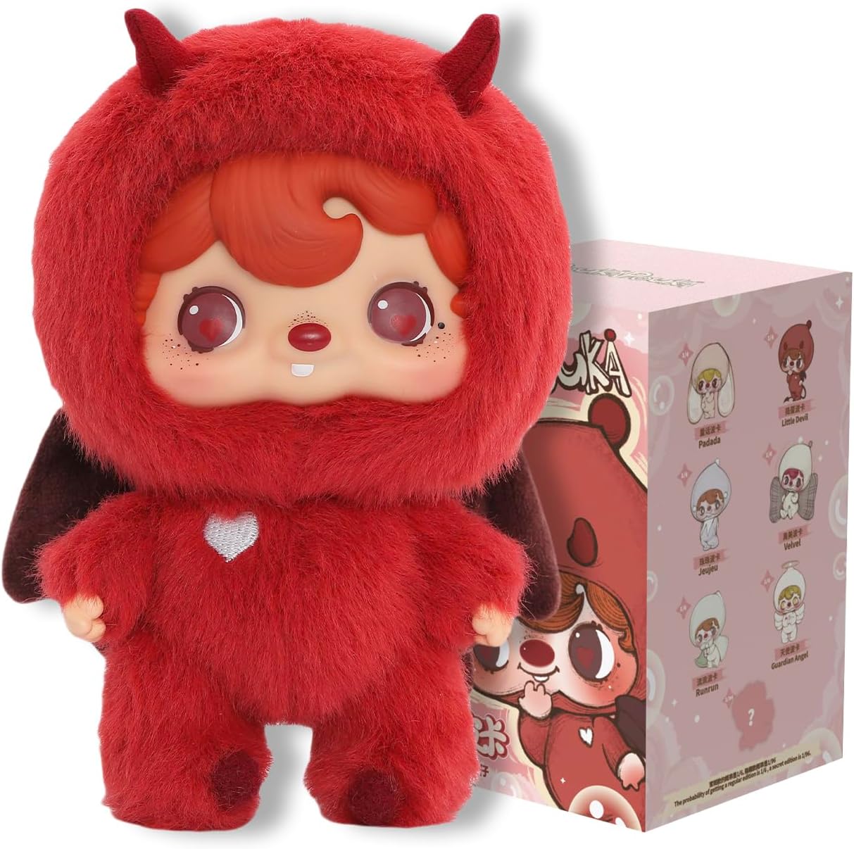 52TOYS Pouka Pouka Mood Bubbles Vinyl Plush Toy, Collectible Toy Kawaii Creative Gift Room Decor Desktop Decoration 3.5 Inch, Gift for Birthday Party