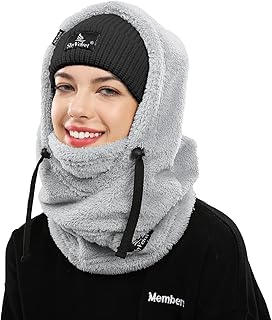Shy Velvet Balaclava Wind-Resistant Winter Face Mask,Fleece Ski Mask for Men and Women,Warm Face Cover Hat Cap Scarf