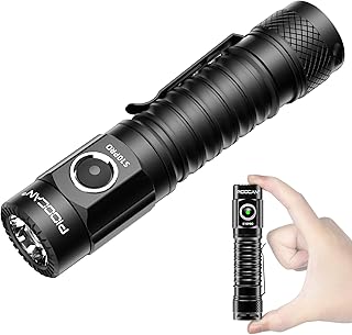 S10Pro Rechargeable Flashlights LED, 2500 High Lumens Super Bright Pocket Flashlight, Small Tactical Flashlights Brightest, Magnetic Flash Lights for Home, Emergency, Outdoor, Hiking (Black)