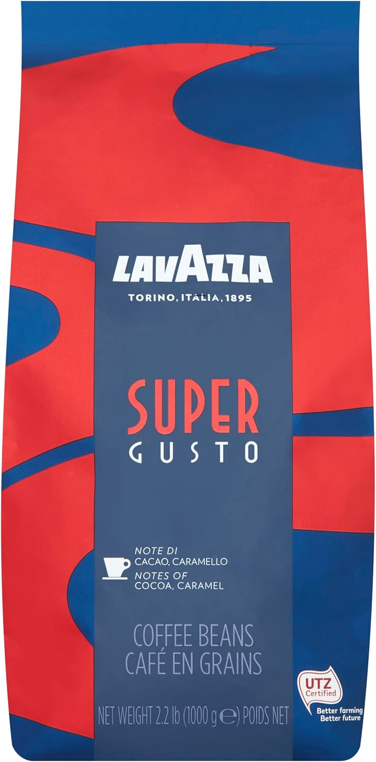 Lavazza Coffee Espresso Super Gusto, Whole Beans, 1000g