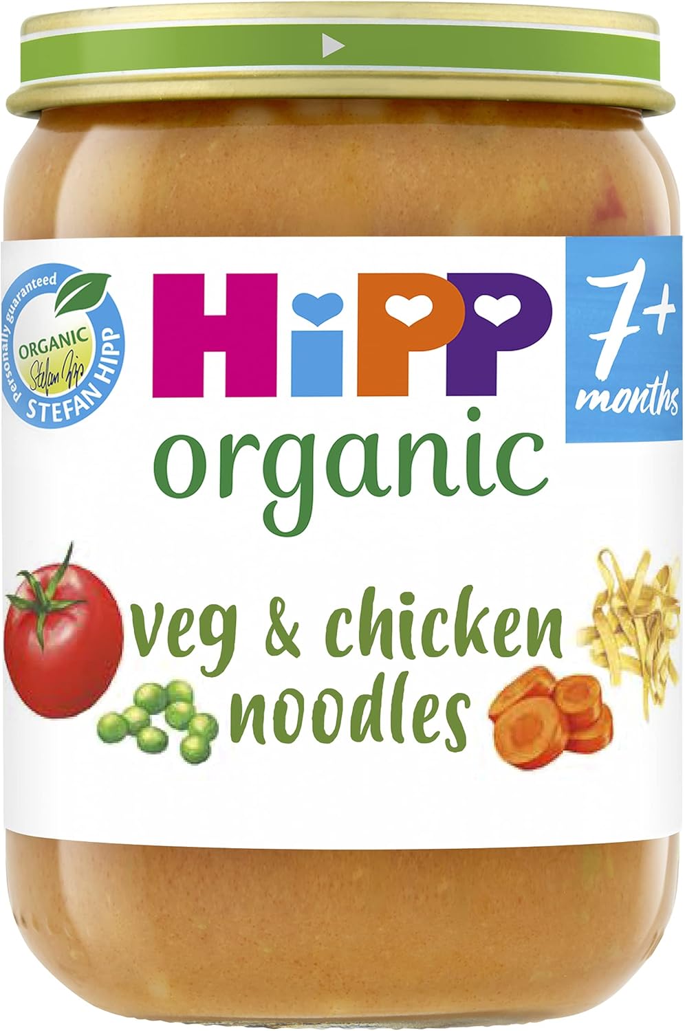 HiPP Organic Veg & Chicken Noodles Baby Food Jar 7+ Months, 6 x 190g
