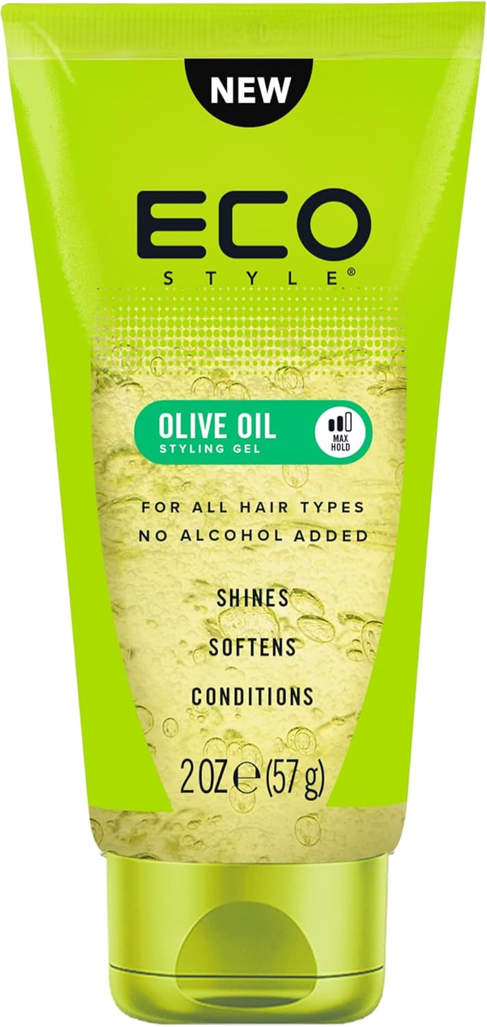 Eco Style Olive Oil Travel Size Hair Gel, Eco Styler, Hydrate and Style, Alcohol-Free, 57 g (Pack of 1)