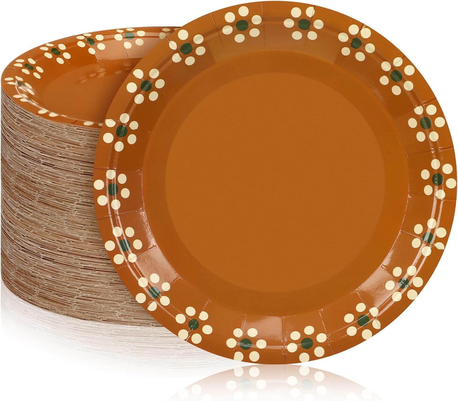 Yungyan Platos De Barro Mexicanos Paper Plates Cielito Lindo Party Decoration Mexican Dinnerware Terracotta Flower Clay Pottery Plates Party Supplies Birthday Wedding Decoration(7 Inch,100 Pcs)