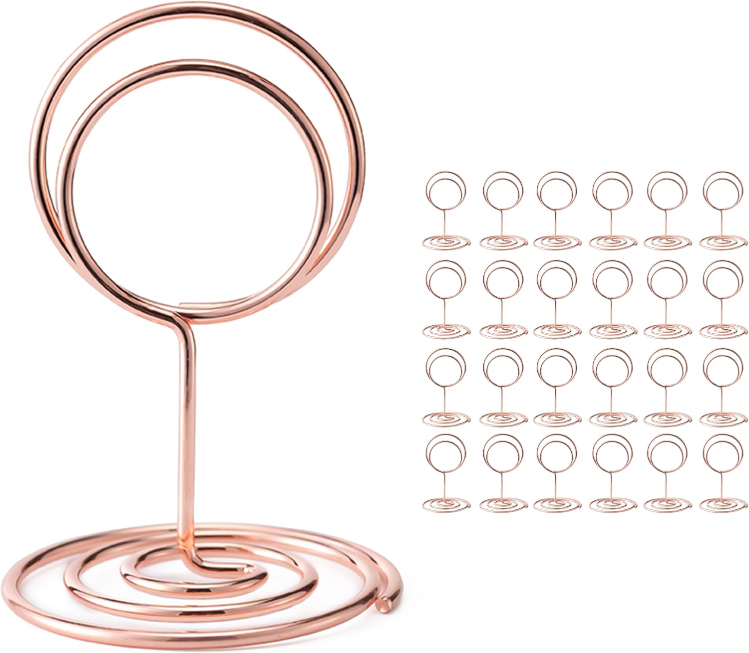 Table Number Holders, 26PCS Place Card Holder, Photo Holder (2" Rose Gold)