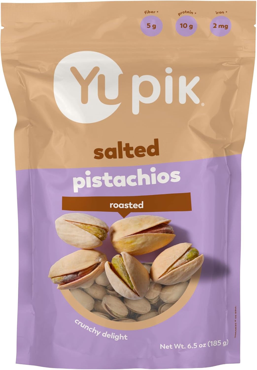 Yupik Roasted Salted Pistachios in Shell 6 oz Gluten Free Kosher Crispy Pistachios Seasoned with Salted Sea Healthy Snacks Protein Nuts Rich in Fiber