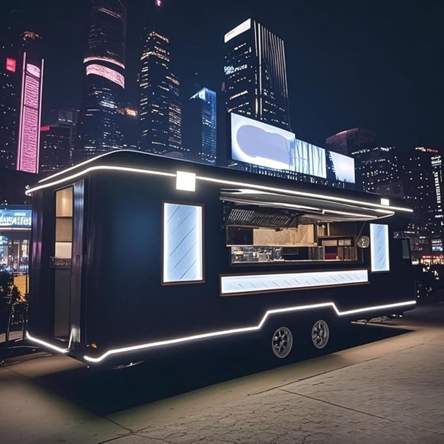 Food Truck for Sale, Food Trailer with Full Equipment Setup, Perfect for Mobile Cooking,Mobile Food Truck, and Concession Trailer for Efficient Food Truck Operations
