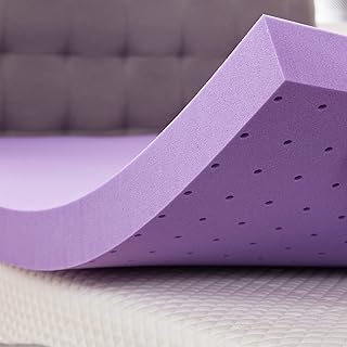 SINWEEK 3 Inch Gel Memory Foam Mattress Topper Ventilated Soft Mattress Pad, Bed Topper, CertiPUR-US Certified, Twin Size, Purple
