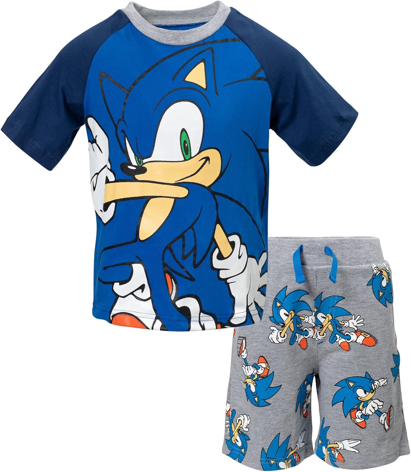 SEGA Sonic the Hedgehog Boys Graphic T-Shirt and French Terry Shorts Set
