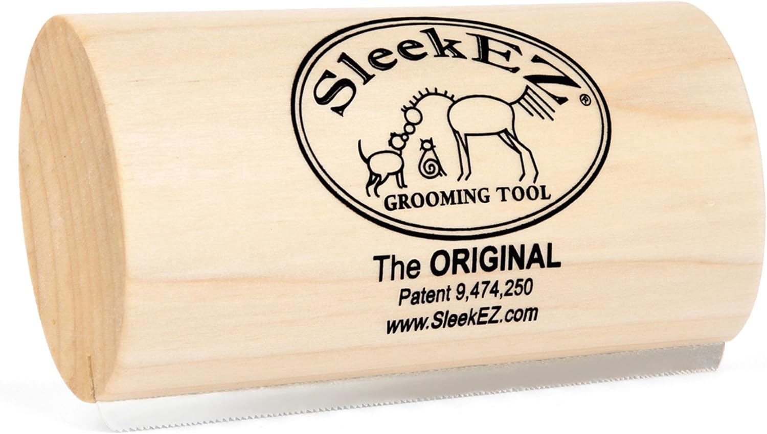 SleekEZ Dog Brush for Shedding & Dog Grooming Supplies | Pet Hair Removal Tool | Great For All Fur Types | Works on Short, Medium, & Long Hair Pets | Reduces Shedding by 95% | Made in USA