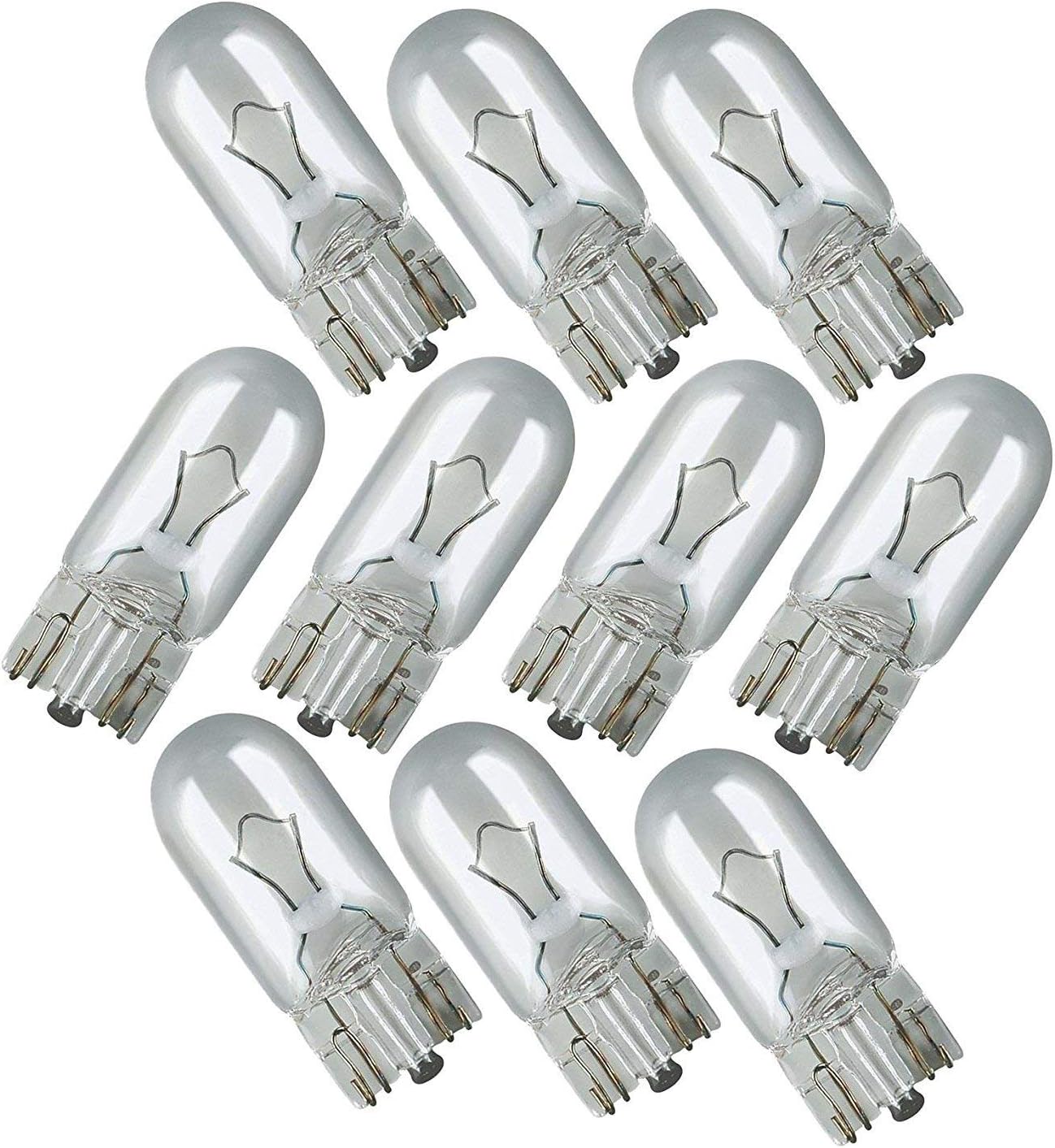 10 X 501 Capless Sidelight Car Bulb Bulbs Interior Number Plate Side Light 12V 5W