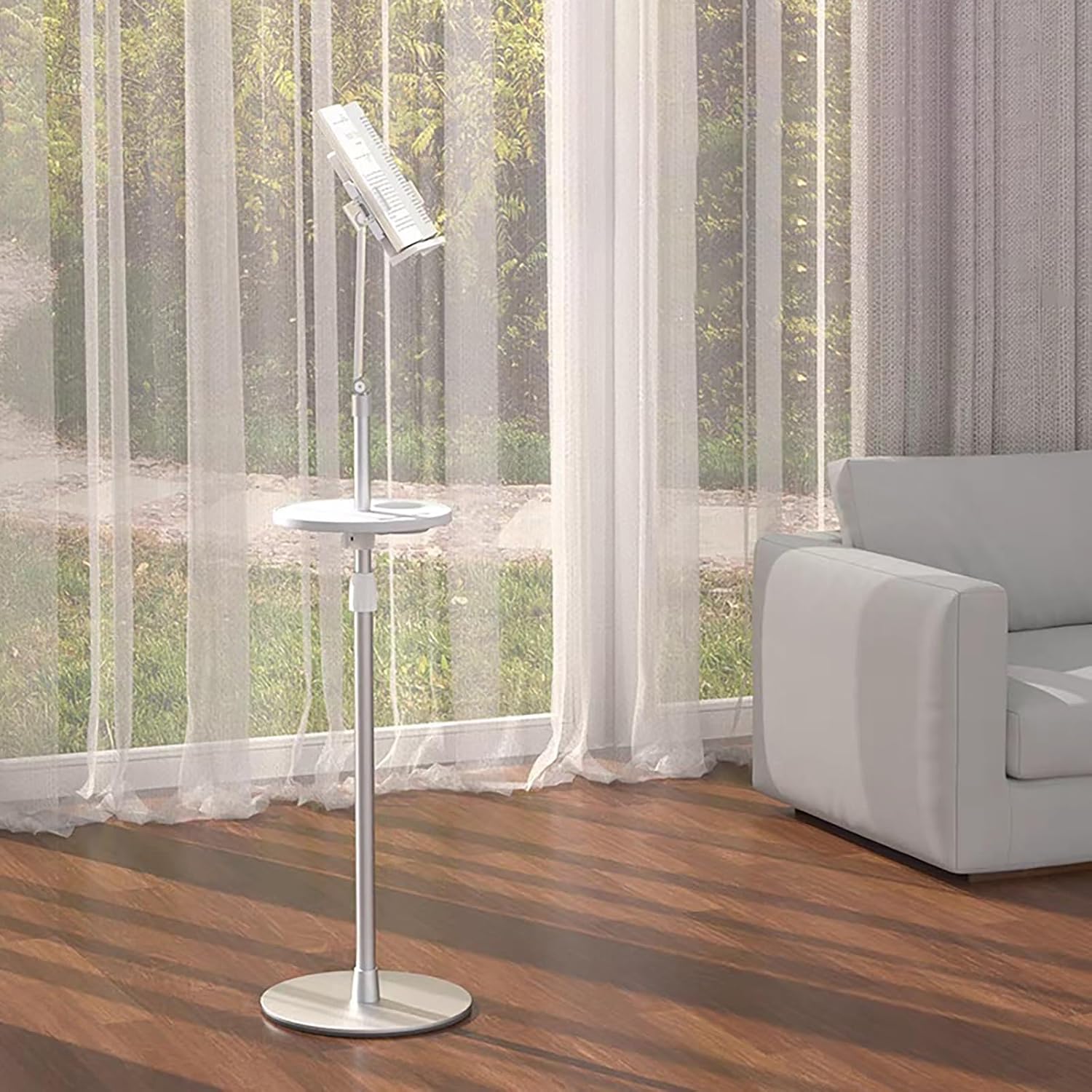 LLYLAFDC 50" Metal Podium Church Pulpit,and Open Storage Rack Pulpit Standing Lectern Desk, Lectern Stand With Reading Platform, For Church School Office Conference Home Stand