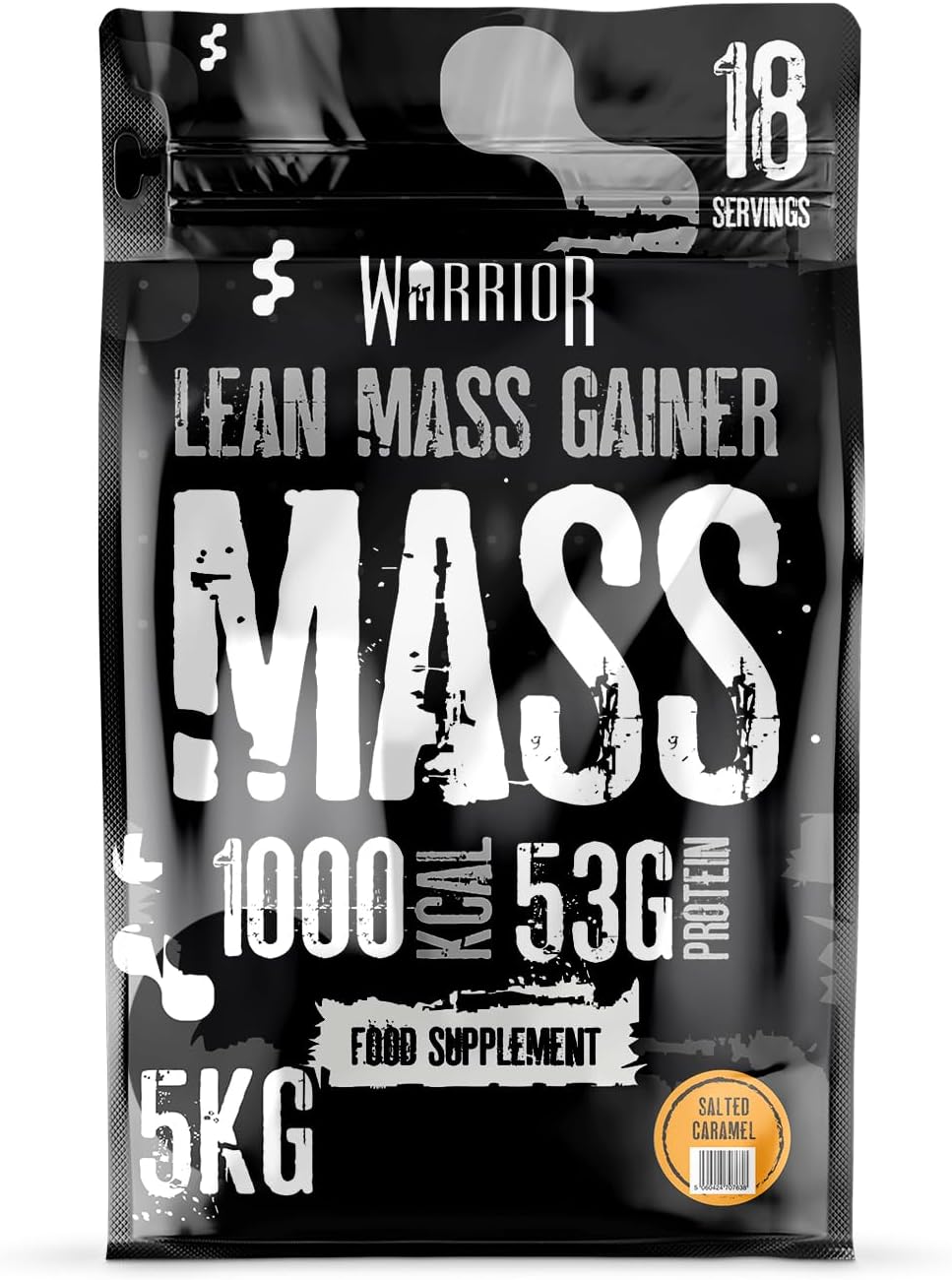 Warrior Mass Protein Powder – 5.04kg – Serious Mass Gainer – High Calorie, Weight Gain Supplement – 61g of Protein, 18 Servings, 1000+ Calories Shake, Supports Muscle Growth (Salted Caramel, 5kg)