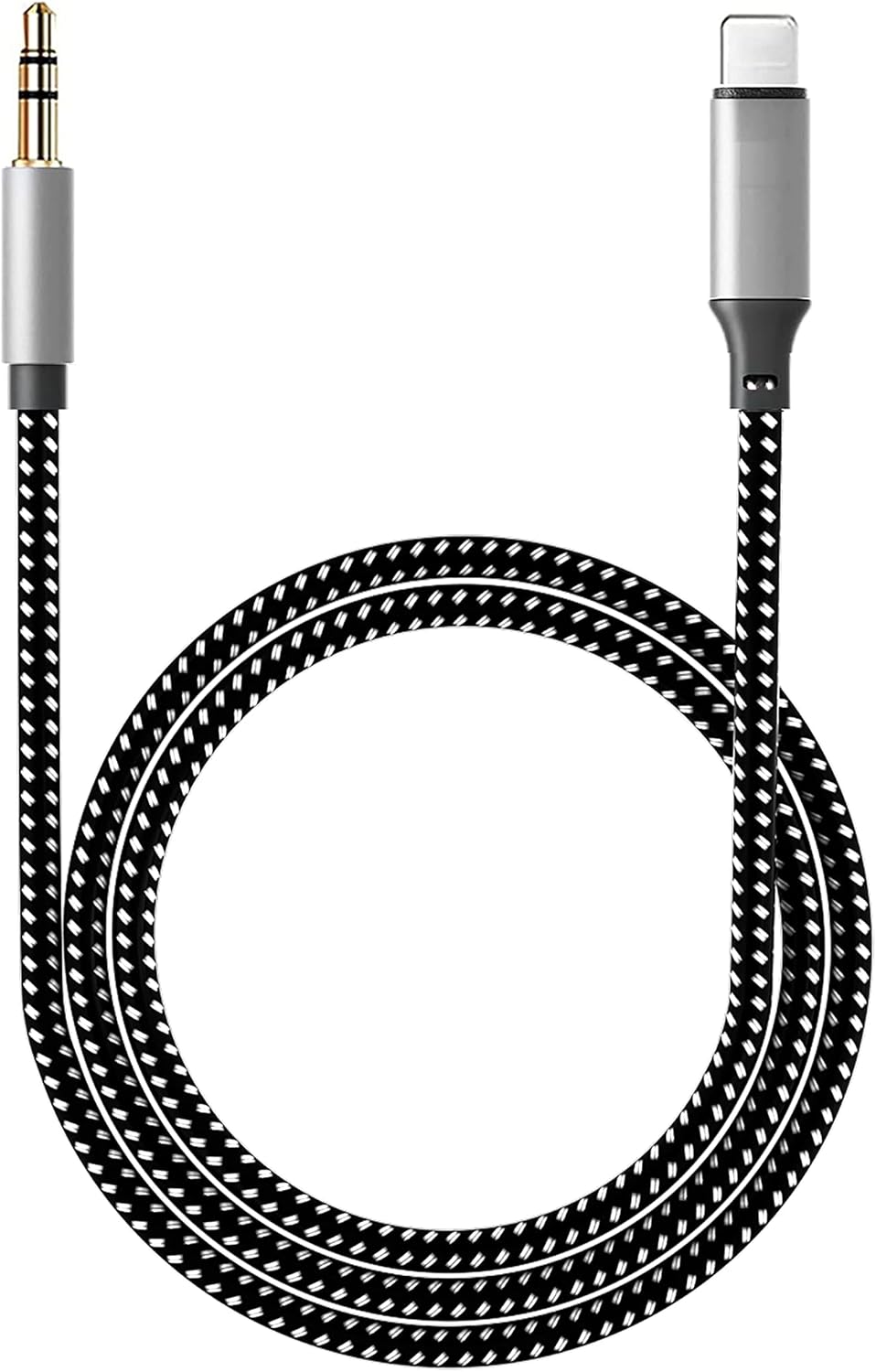 Jiadouaux Aux Cable for iPhone in Car 3.5mm Aux Cord Aux lead Compatible with iPhone Works for Car Stereo (Silver)