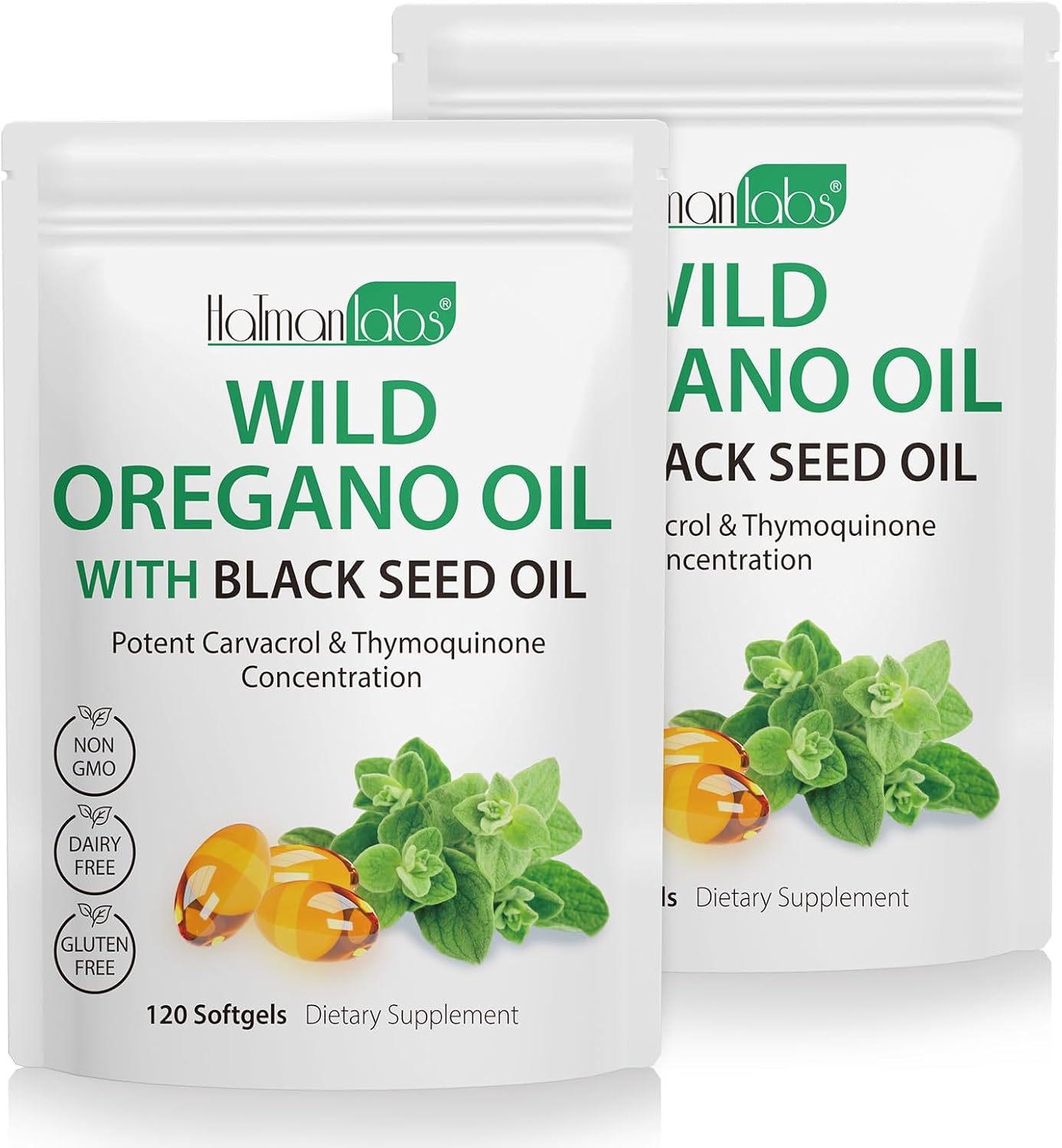 Oregano Oil Capsules Organic, 2 in 1 Oil of Oregano with Black Seed Oil 240 Count, Oregano Oil Supplement Capsules, Organic Oil of Oregano Extract, Non-GMO, Gluten Free
