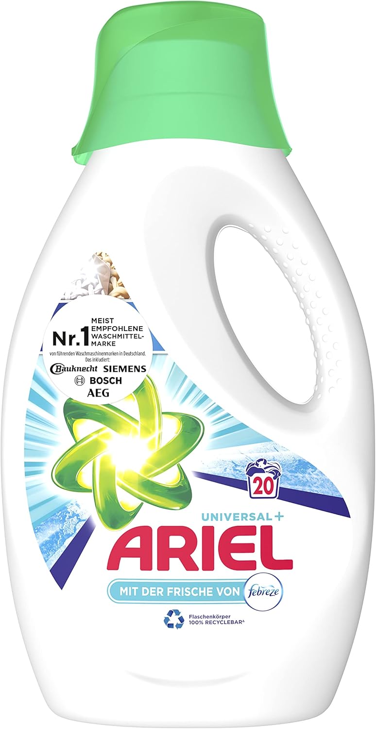 Ariel Universal+ Liquid Laundry Detergent with Febreze 1100ml (20 Wash Loads)