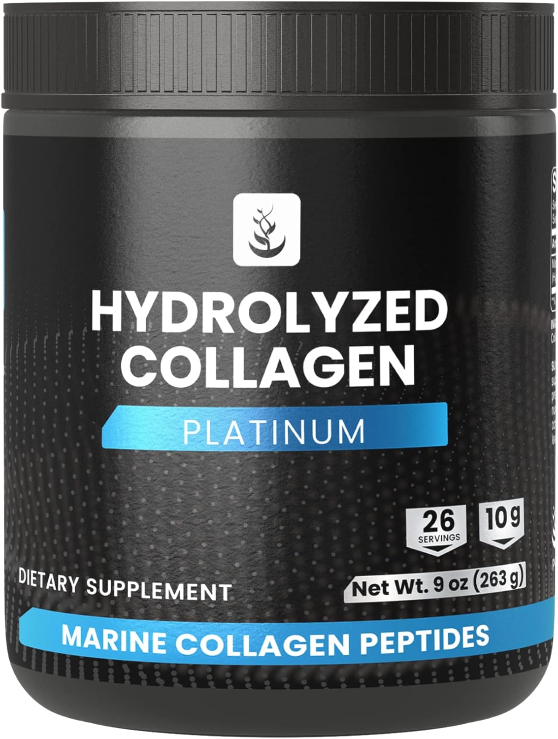 PURE ORIGINAL INGREDIENTS Hydrolyzed Marine (Fish) Collagen, 9 oz, Always Pure, No Fillers