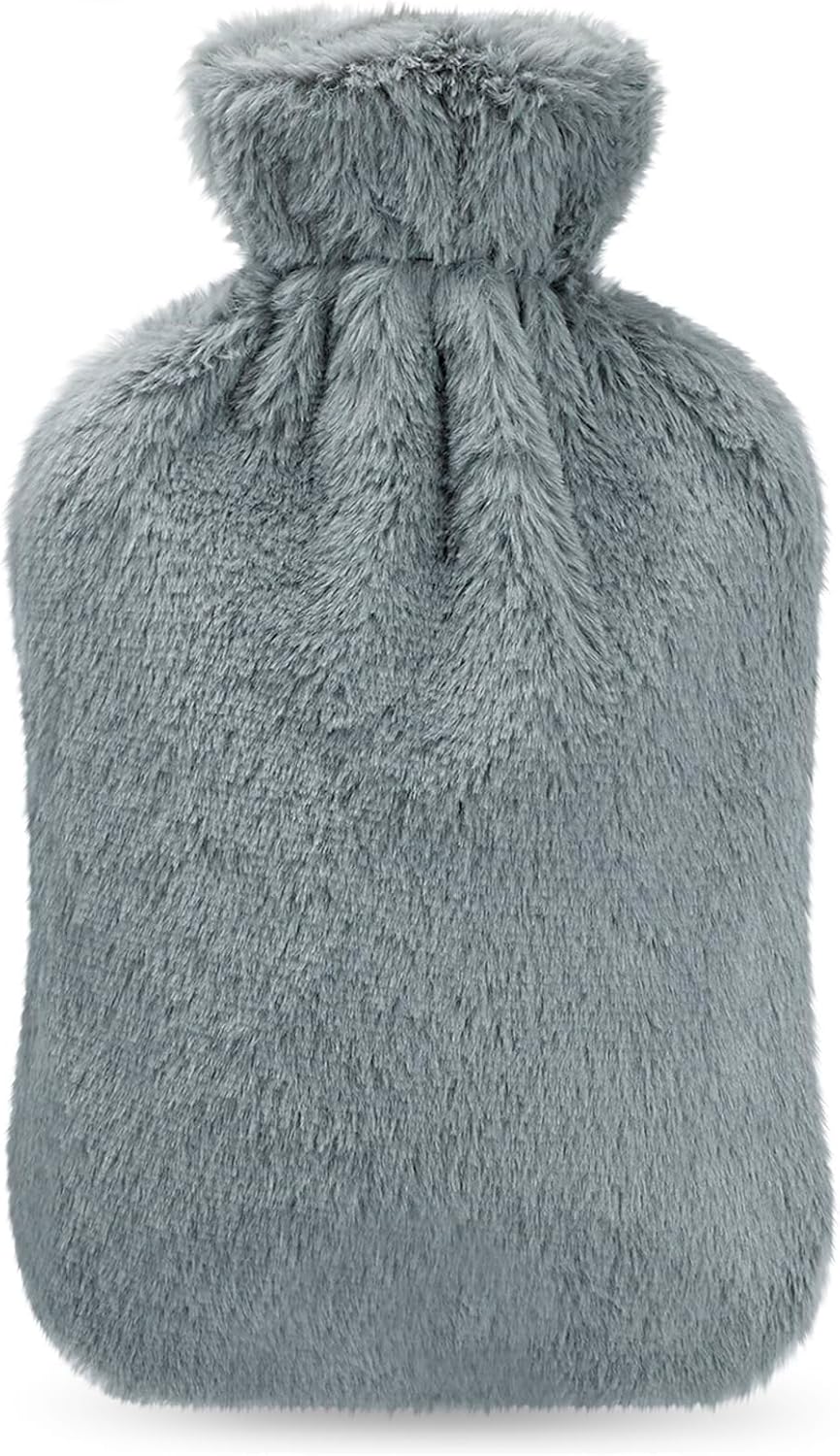 Homealexa Hot Water Bottle with Soft Cover 2L, Comfortable, Safe and Durable Heat Retention Good Performance, Warm in Winter Gifts, Fit for Kids/Adult