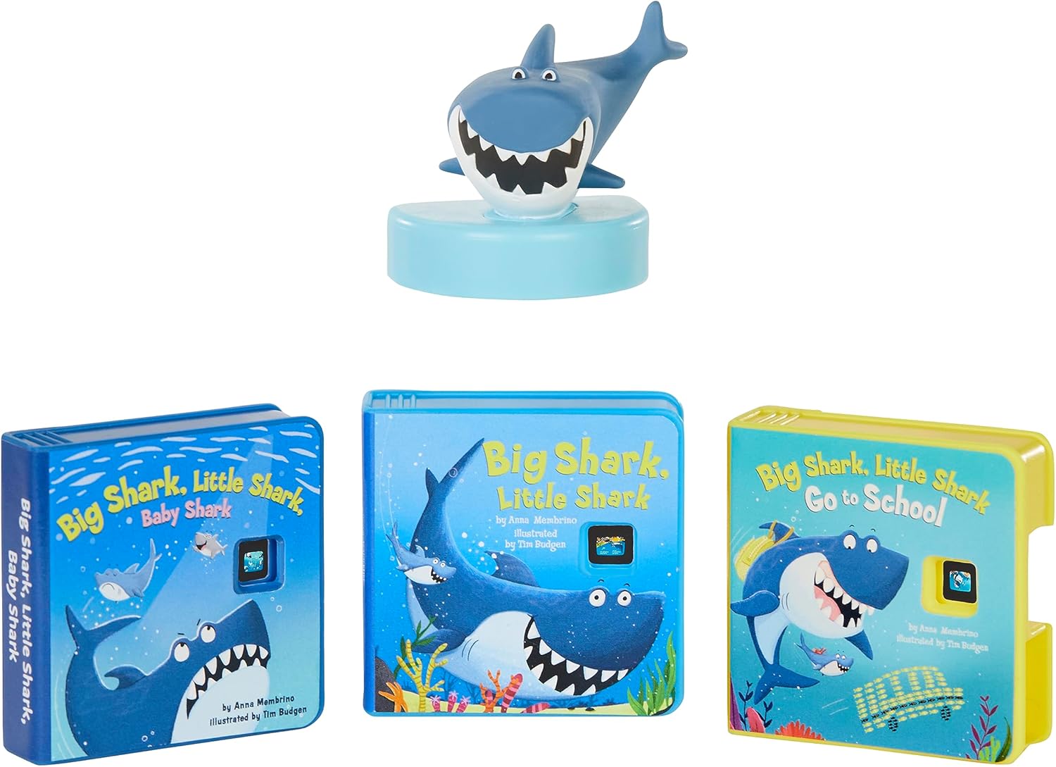 little tikes Story Dream Machine Story Collection - The Big Shark, Little Shark Collection - 3 Storytime Books and 1 Audio Play Character - For Toddlers and Kids, Toy For Girls and Boys Ages 3+ years