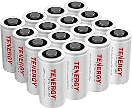 Tenergy Premium 16 Pack NonRechargeable CR123A 3V Lithium Battery, 1600mAh Primary Battery for Arlo Cameras, Photo Lithium Batteries, Security Cameras, Smart Sensors, and More