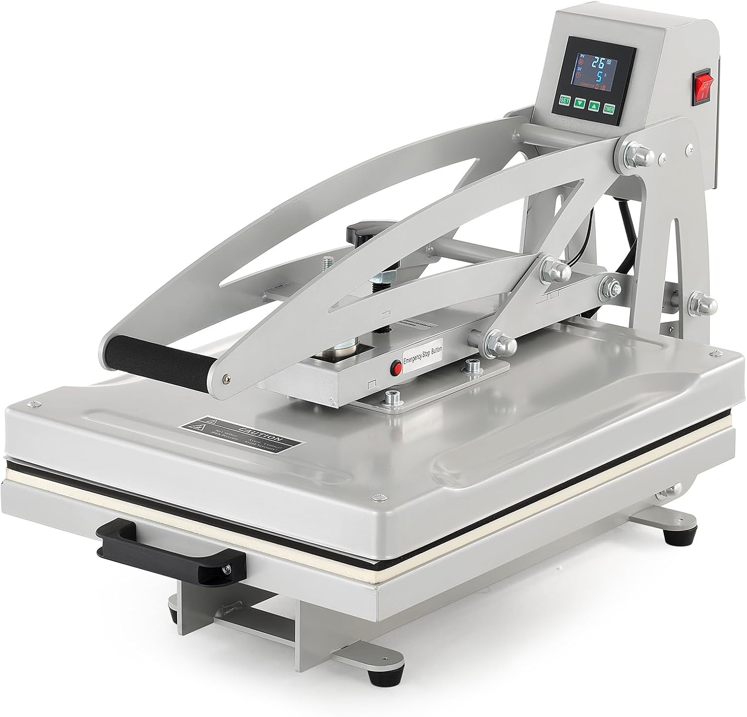 CREWORKS Heat Press Machine with Slide Out Base, 40x50cm(16x20Inch) Auto Open Heat Press, Digital Clam Heat Press for T Shirts Bags Mouse Pads, Home Heat Transfer Machine for Gifts Charity Business