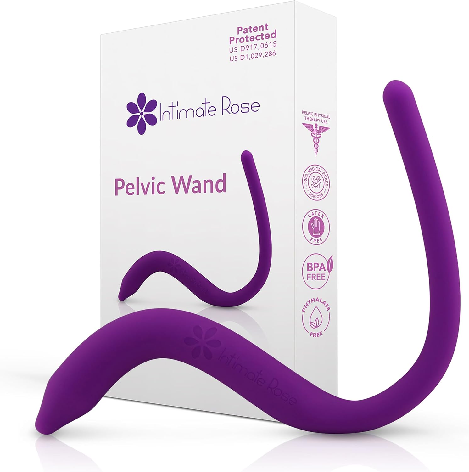 Intimate Rose Non-Vibrating Pelvic Wand, Pelvic Floor Muscle Massager