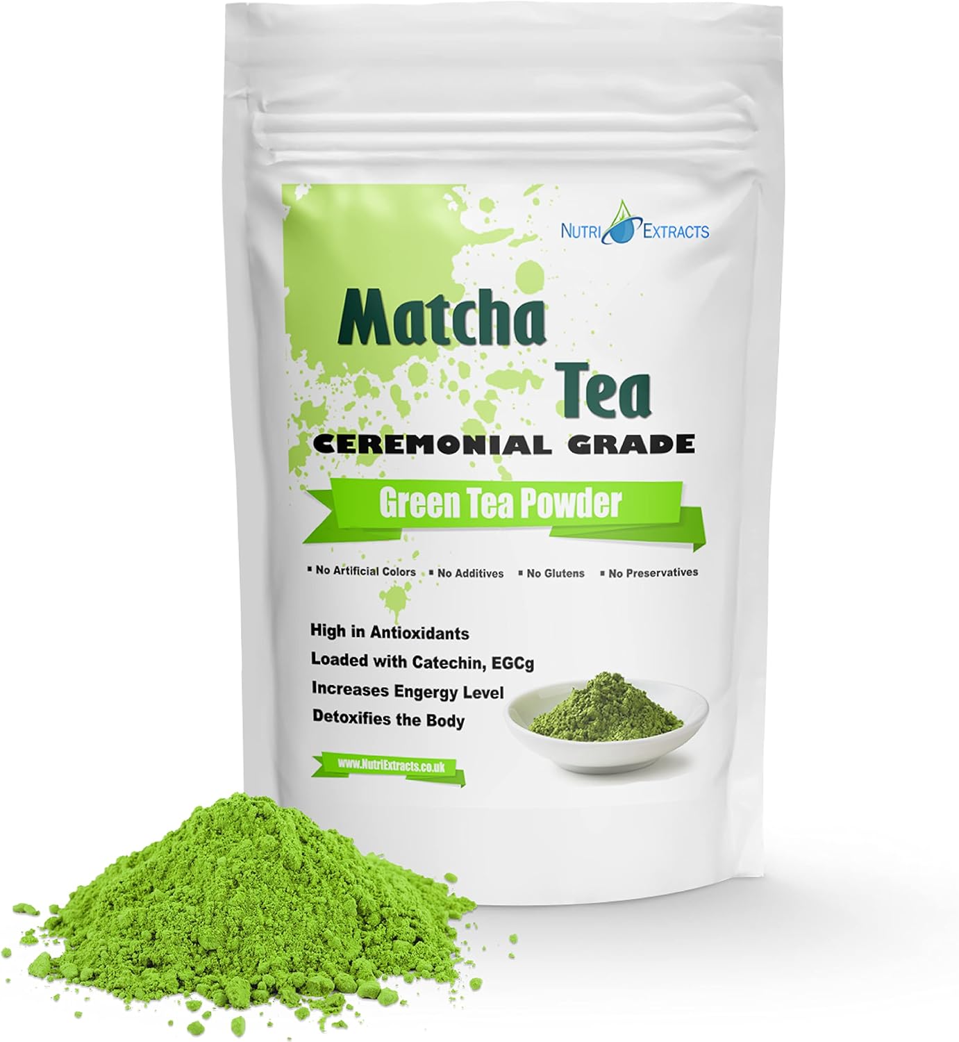 NutriExtracts Matcha Green Tea Powder Our Original Ceremonial Grade - 200g (200 Servings) Perfect for Matcha Latte, Natural Detox, Energy-Boosting, Smoothies, Vegan