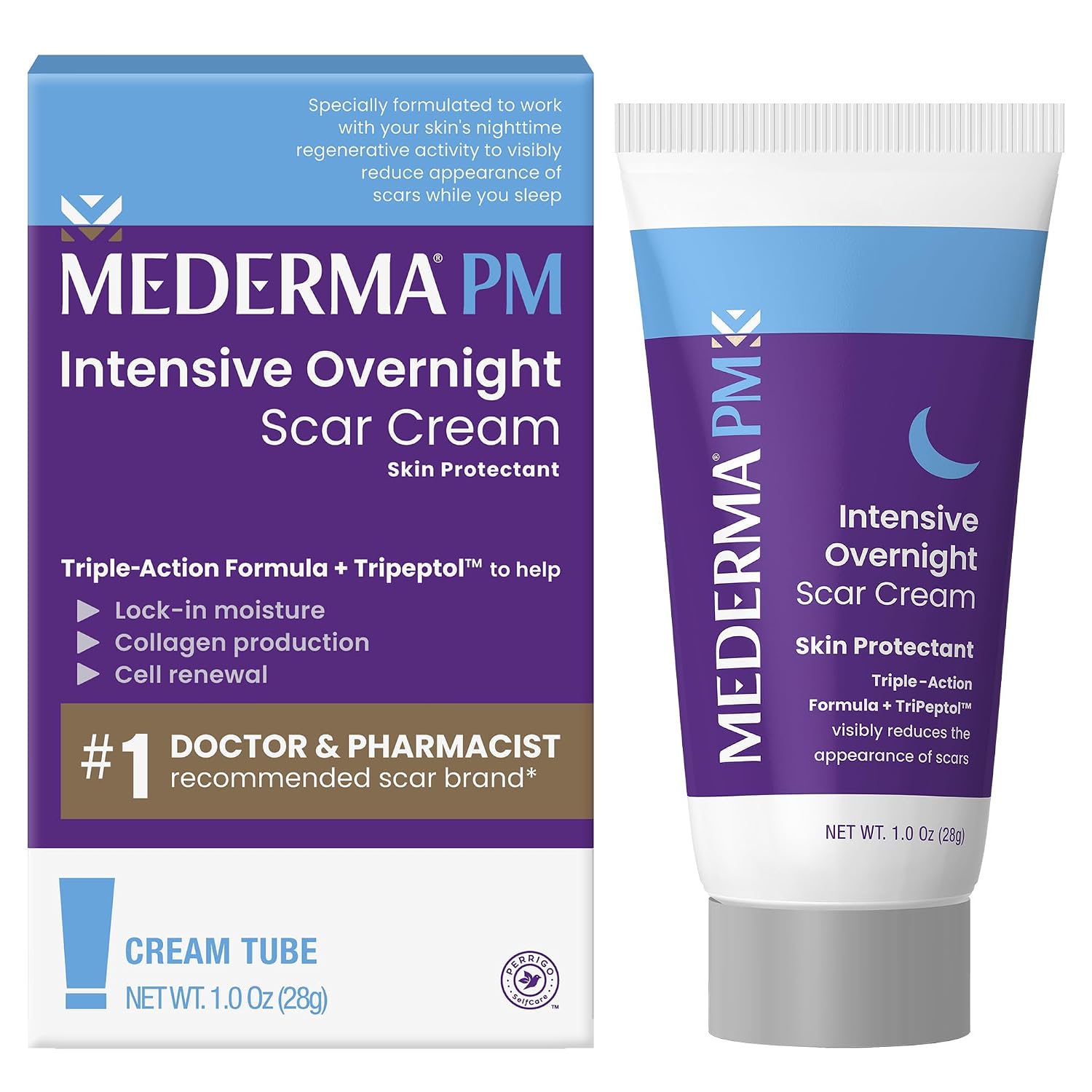 Mederma PM Intensive Overnight Scar Cream, Nighttime Scar Treatment