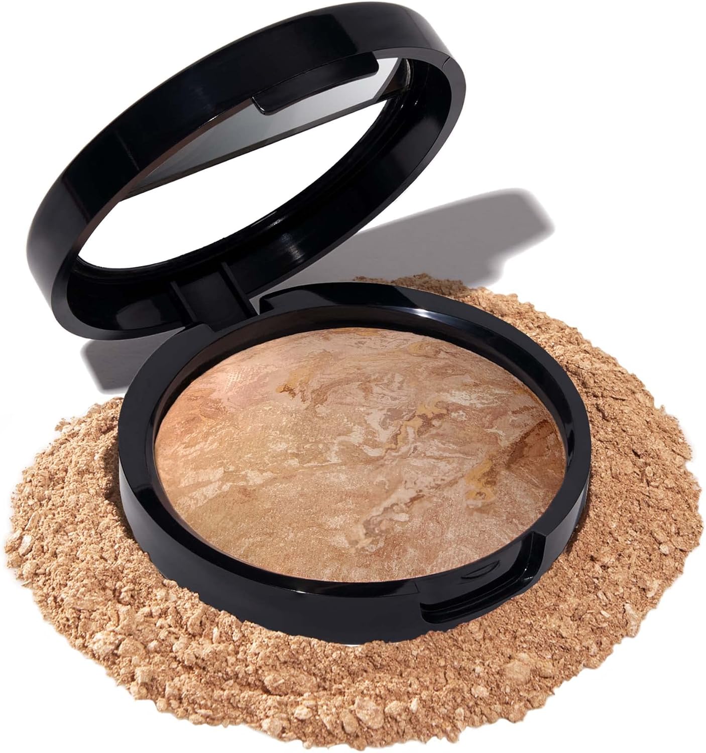 LAURA GELLER Baked Balance-n-Brighten Colour Correcting Powder Foundation (Medium) Buildable Light to Medium Coverage Baked Foundation, Demi-Matte Finish