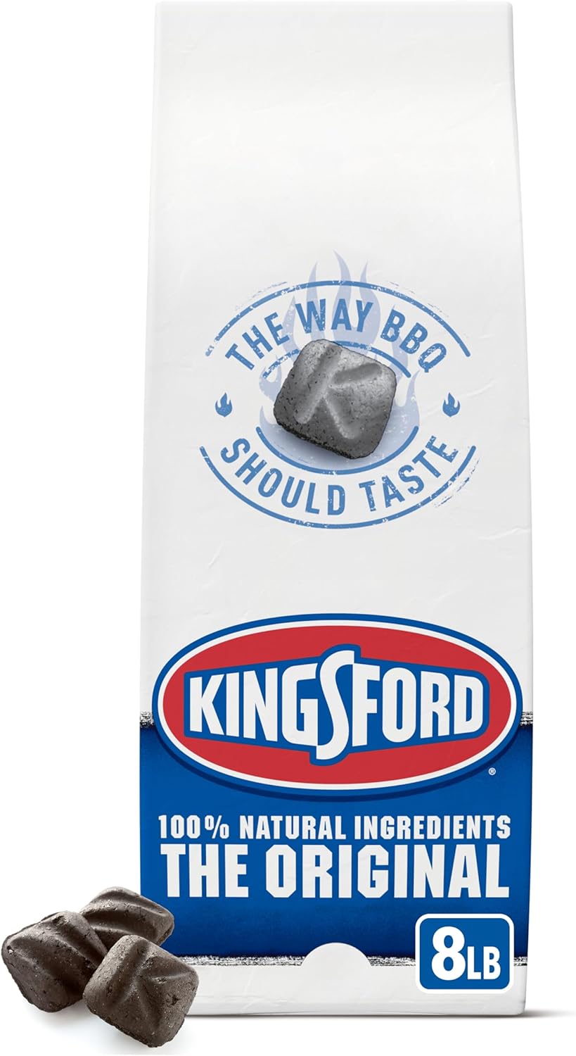 Kingsford Original Charcoal Briquettes, BBQ Charcoal for Grilling, 8 Pounds (Package May Vary)