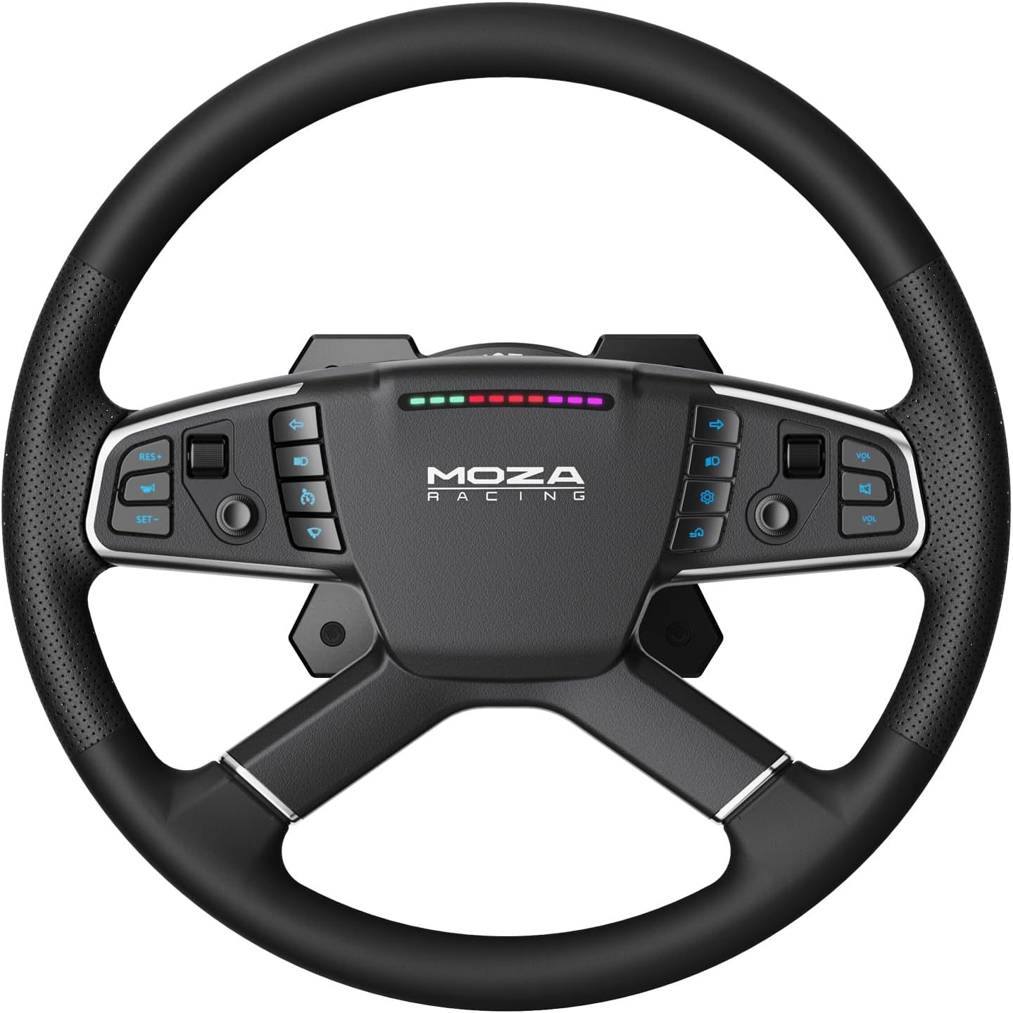 MOZA TSW Truck Wheel 400mm Round Sim Racing Steering Wheel with Aerospace-grade Aluminum Alloy Frame