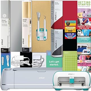 Cricut Maker 3 Machine and Cricut Joy Bundle - Craft Cutting Machine Combo Pack with Variety Cutting Materials, DIY Iron-on and Vinyl Projects, Mixed Sampler Materials Kit with Die-Cutting Machines