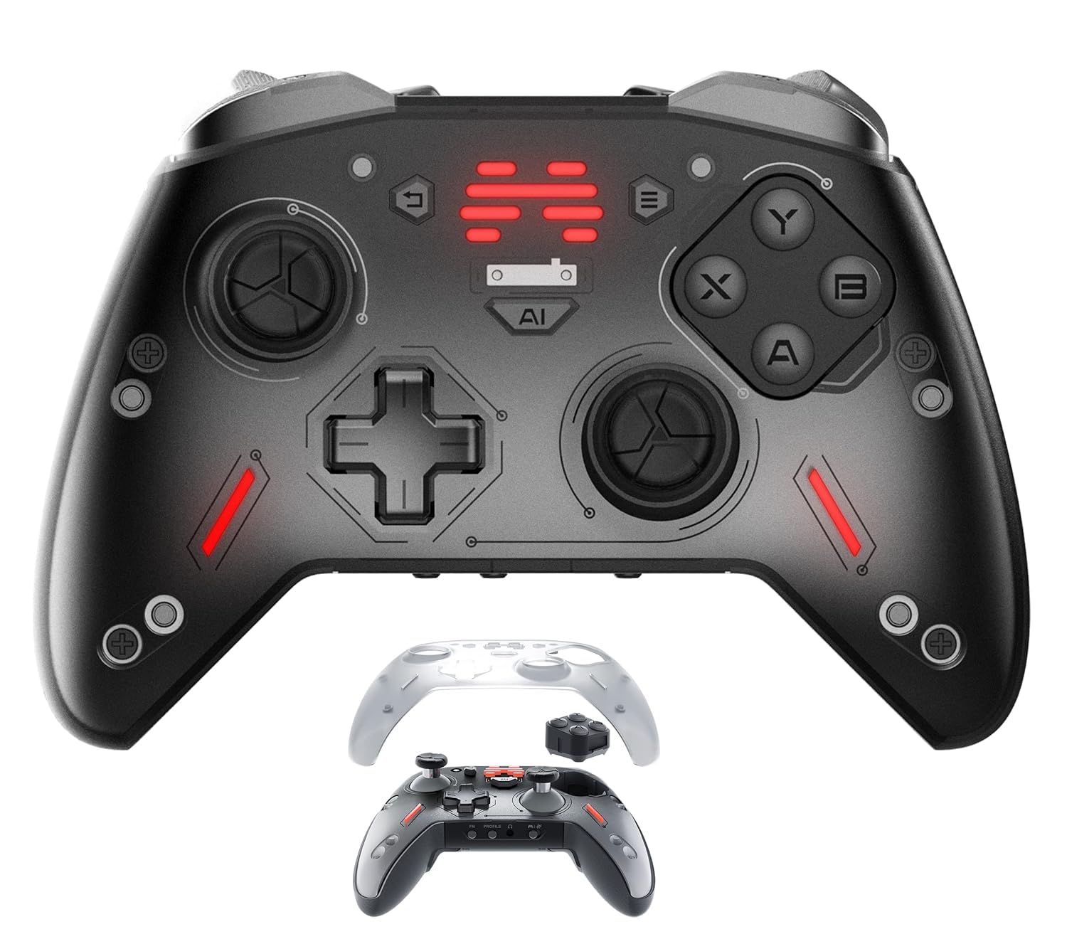 BEITONG Zeus 2 Elite Wireless Controller for PC Windows,Steam Deck,Android,Switch Gaming,Customize Module Assembly/Optical Buttons/1000 mAh/Motion Control/Vibratable Triggers (Galaxy Black)