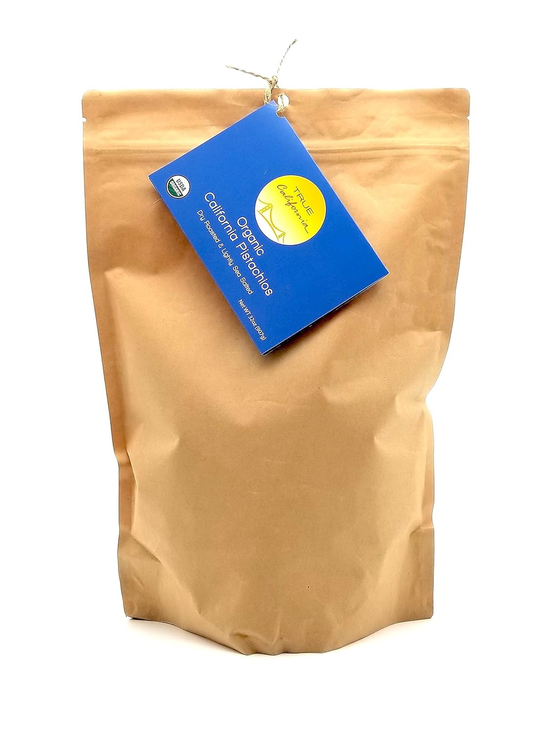 True California Organic Dry Roasted & Lightly Sea Salted Pistachios (2 LB) In-Shell - Healthy Snacks, Vegan & Gluten Free - Natural Whole Foods & Pantry Staples