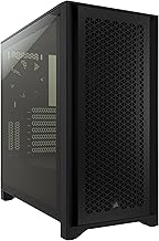 CORSAIR 4000D AIRFLOW Tempered Glass Mid-Tower ATX Case - High-Airflow - Cable Management System - Spacious Interior - Two Included 120 mm Fans - Black