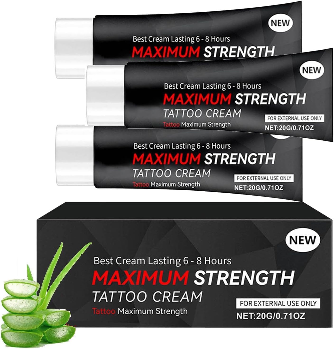 Tattoo Numibing Cream Gel, Up to 6 Hours Extra Strength for Tattoos, Soothing Gel Joint Nourishing Care Stick, Moisturizes And Soothes Joint Skin Caring for Dry Skin (3)