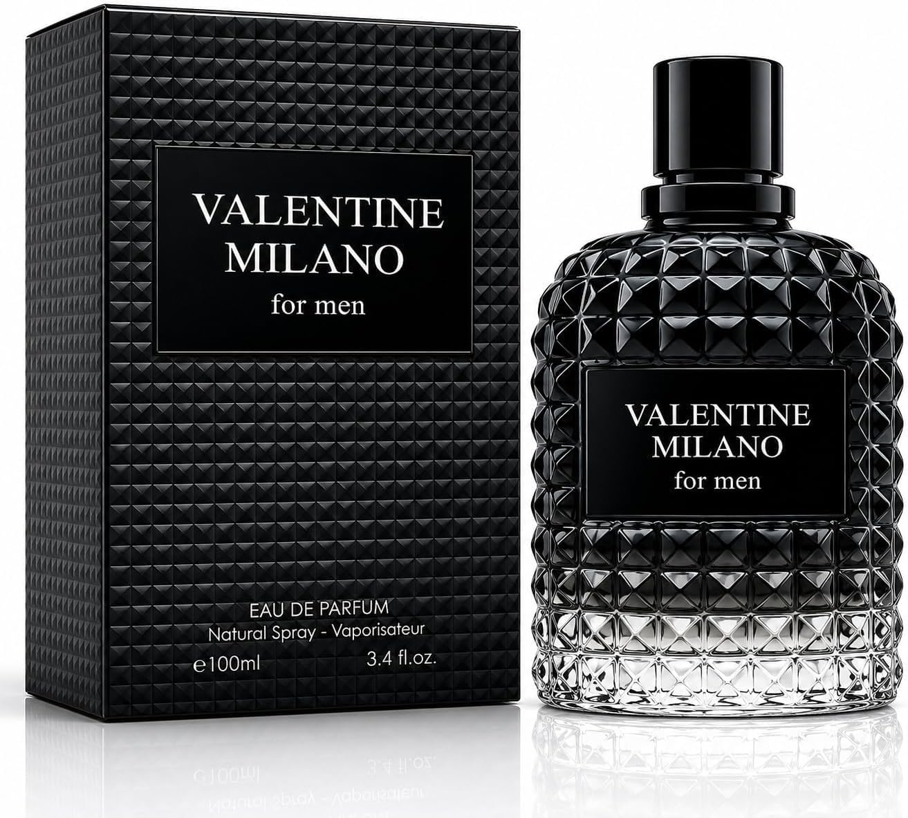 Valentine Milano For Men Eau De Parfum 100ml | Long Lasting Men's Fragrance | Fresh Woody Aromatic Cologne | Luxury Masculine Perfume for Everyday Wear & Special Occasions