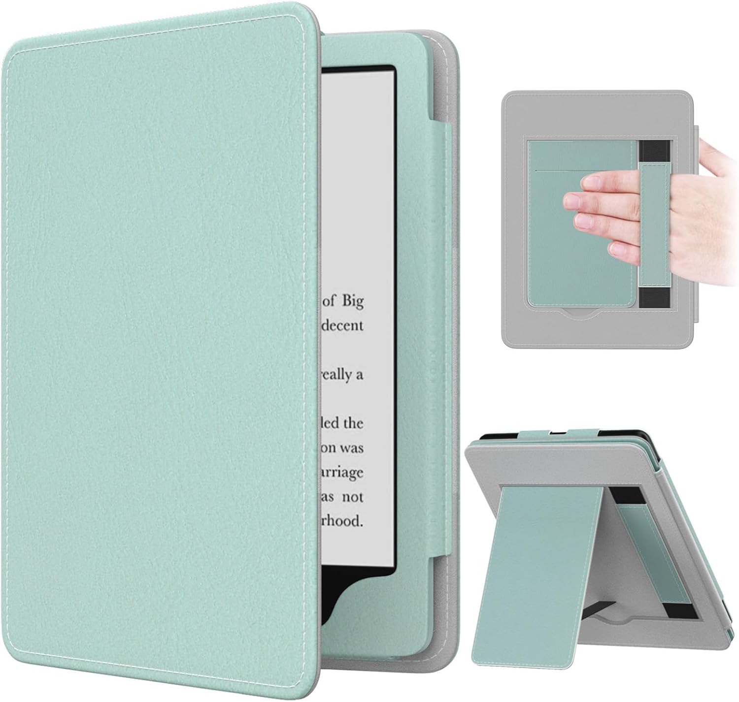 MoKo Case for 6.8" Kindle Paperwhite(11th Generation-2021) and Kindle Paperwhite Signature Edition, Slim PU Shell Cover Case with Auto-Wake/Sleep for Kindle Paperwhite 2021 E-Reader, Agave Green