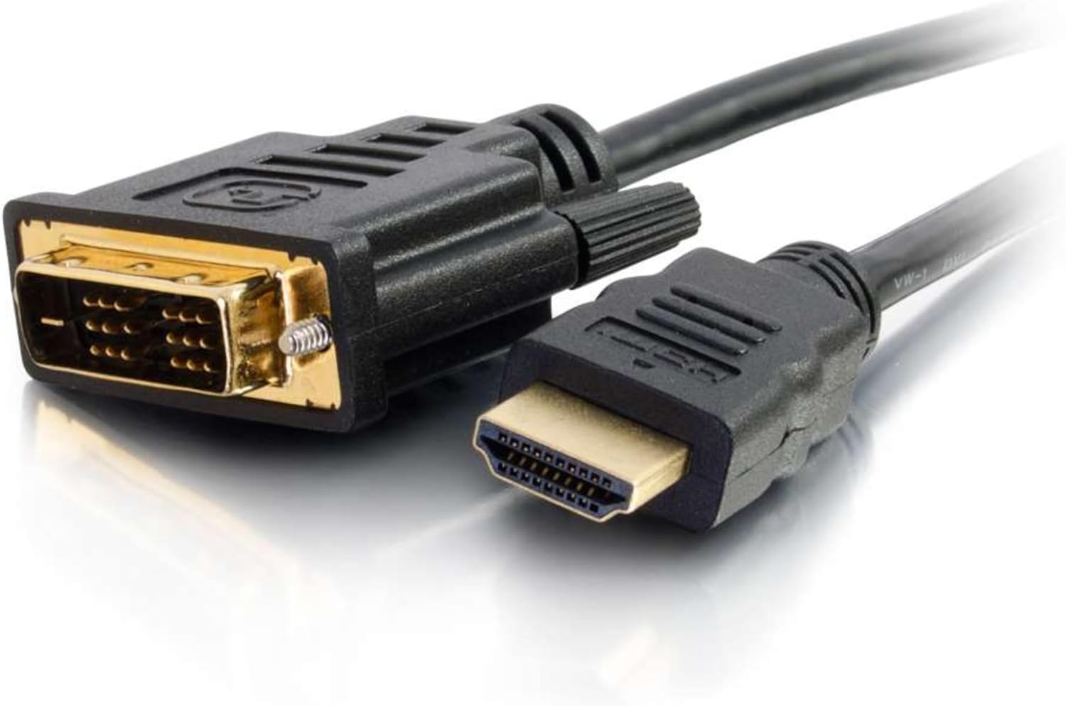 C2G 2M HDMI to DVI-D High Speed Digital Video Cable, DVI to HDMI Monitor Adapter Cable, Full 1080p HD Suitable for PS4, Raspberry Pi, Roku, Xbox One, Blue Ray, DVD, Dell Docking Stations and More