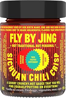 FLYBYJING Sichuan Chili Crisp - Premium Spicy Savory All-Natural Vegan Chili Oil - Crunchy Hot Sauce, Good on Everything, Sugar Free - 6oz (Pack of 1)