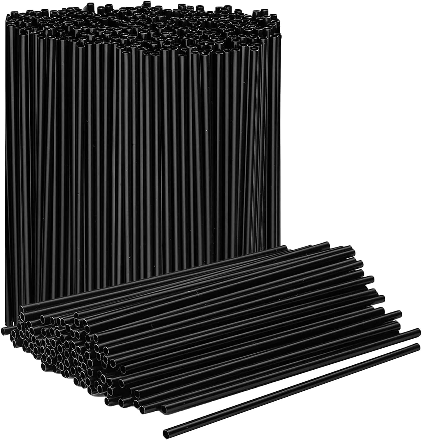 Prestee Plastic Coffee Stirrers, 2000ct, 5.5" - Plastic Straws, Drinks and Coffee Stir Sticks, Cocktail Swizzle Sticks, Disposable Stir Stick, Drinking Straws for Cocktails (Black)