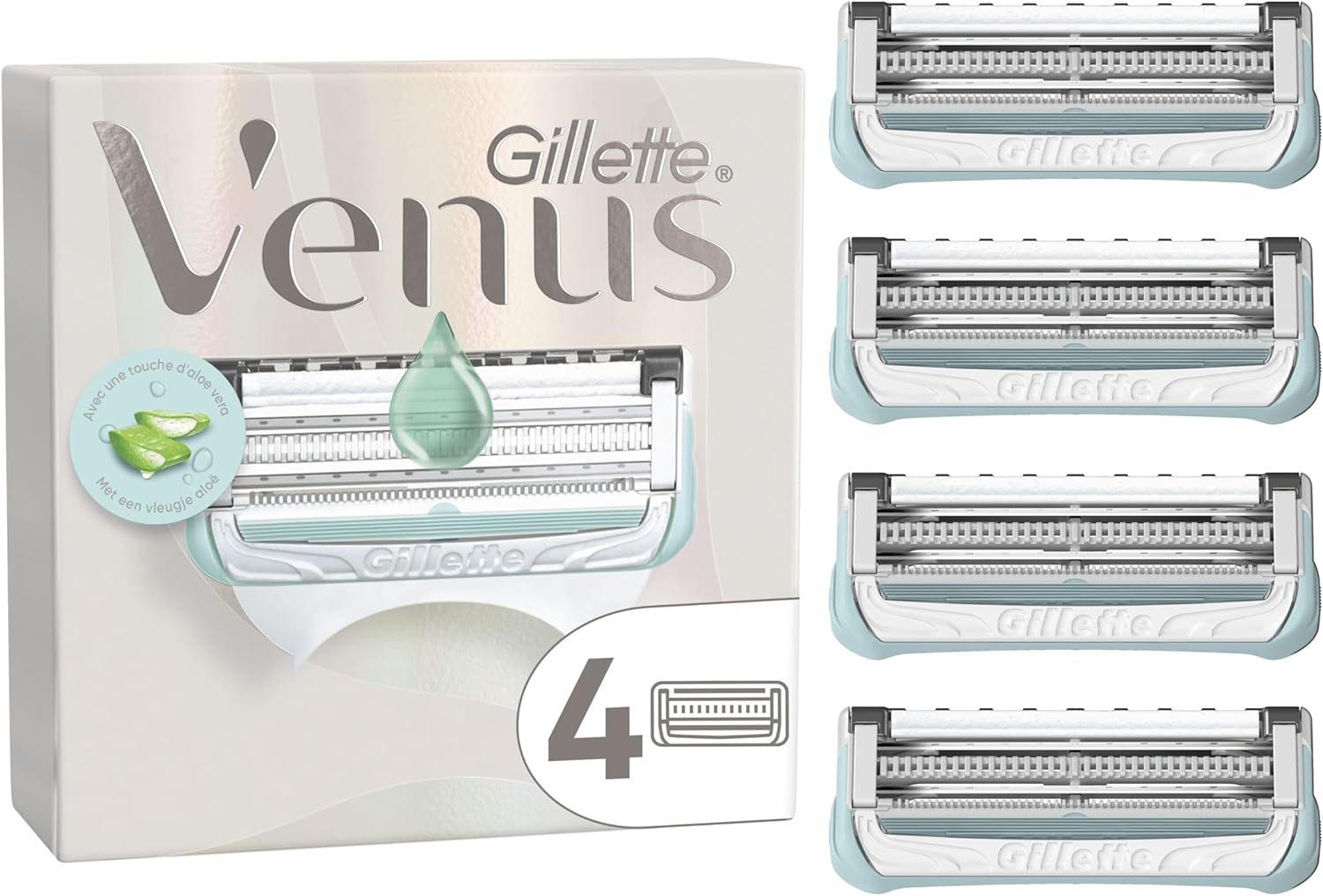 Gillette Venus for Pubic Hair and Skin, 4 Razor Blade Refills