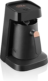 Arzum Okka Jet Automatic Turkish Coffee Maker, 5 cups, Black/Copper (OK0017-UL), 400 watts