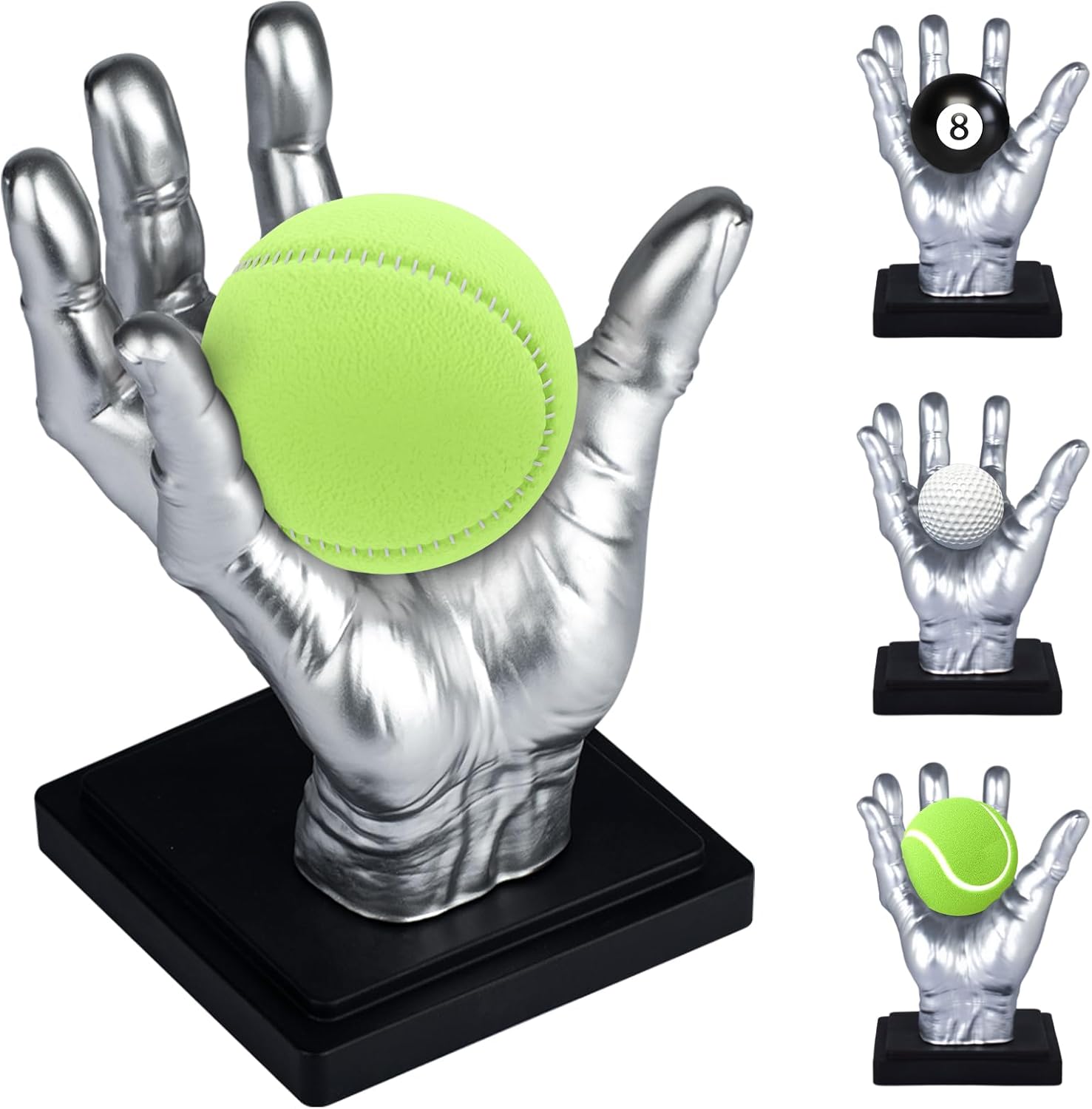 Baseball Display Stand - Baseball Holder for Official Size Baseball, Baseball Stand with Non-Slip Base, Sports Memorabilia Baseball Storage Rack, Versatile Decor & Storage