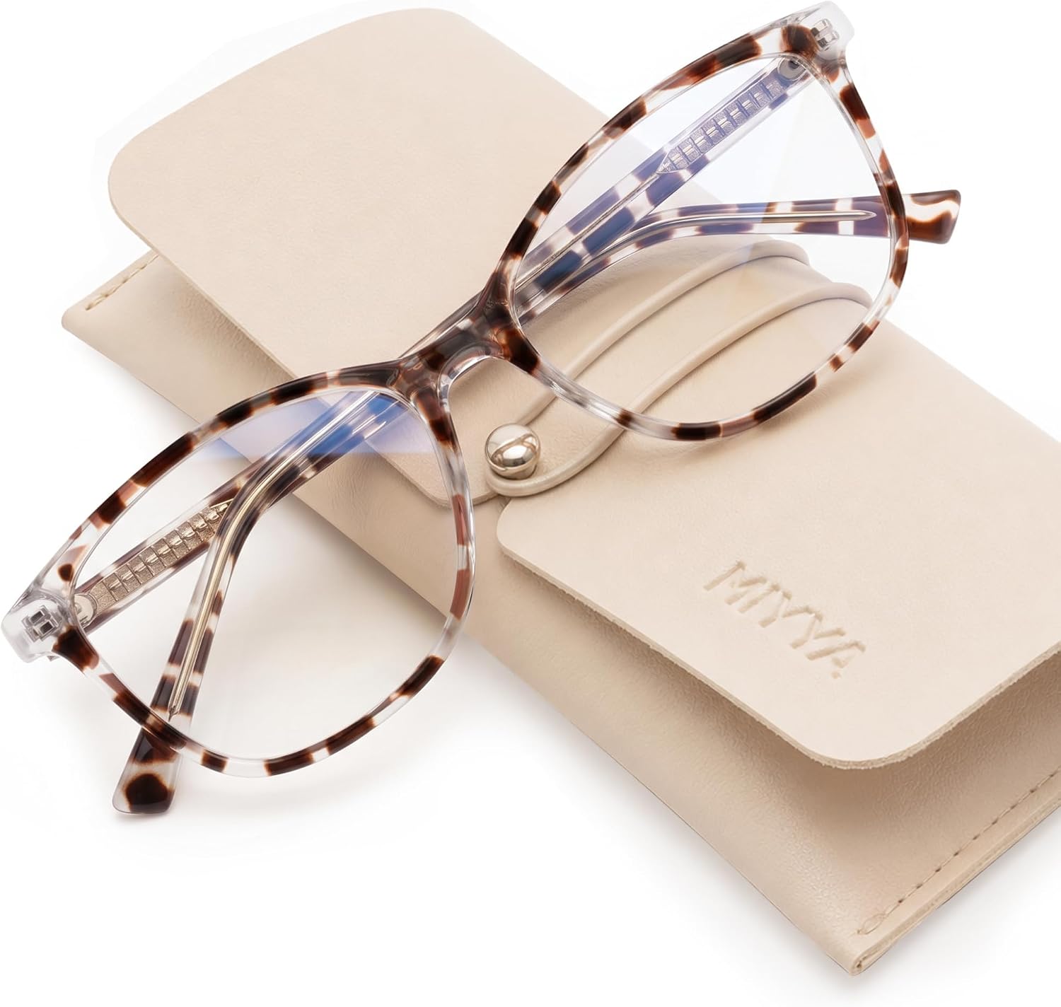 miyya Blue Light Blocking Glasses for Women with Case, Anti Eyestrain UV Glare Computer, Gaming & Phone Eyeglasses