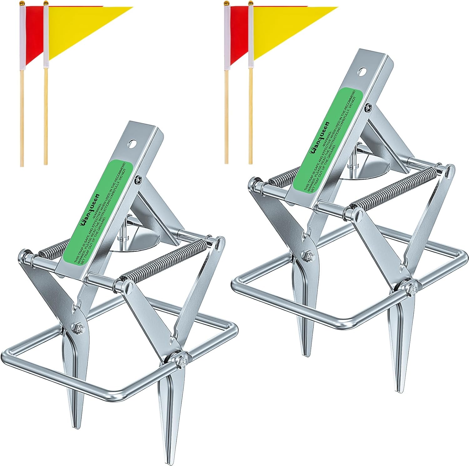 2 Pack Mole Traps That Kill Best, Vole Traps Outdoor Use Scissor Mole Trap for Lawns, Vole Trap Easy to Set Galvanized Steel Reusable Quick Capture Gopher